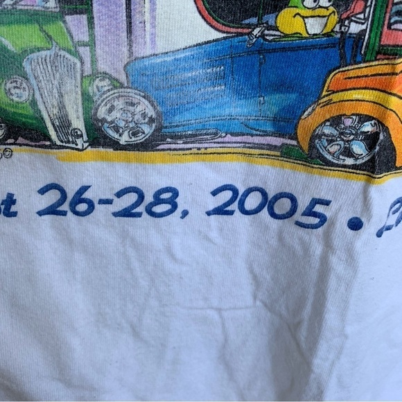 2005 Frog Follies 31st Annual Evansville Indiana Street Rod Tee Shirt Size XL - Picture 2 of 5